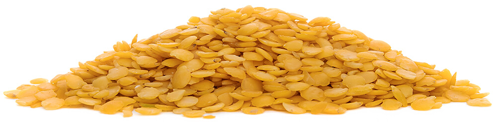 Čočka žlutá půlená BIO -  z boku